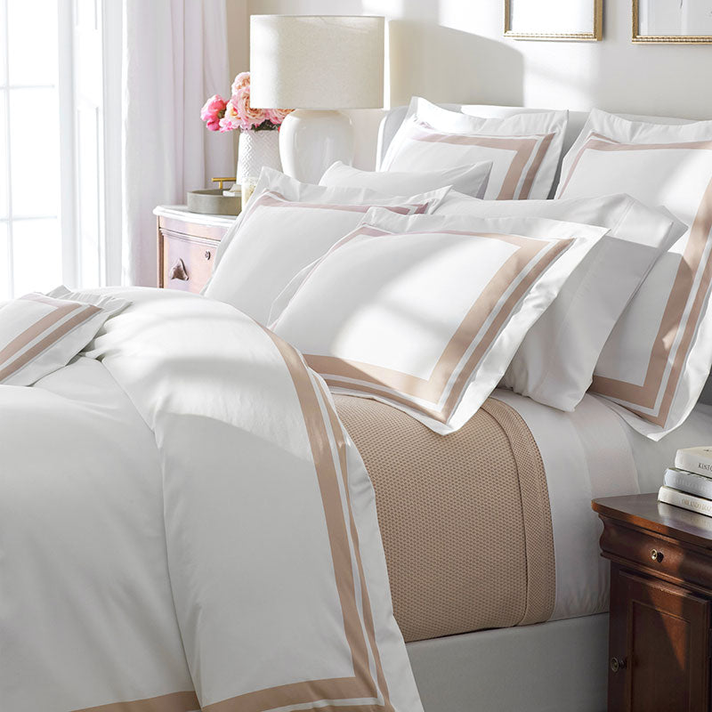 Double Border Premium Smooth Supima® Cotton Wrinkle-Free Sateen Sham - Rose, Euro