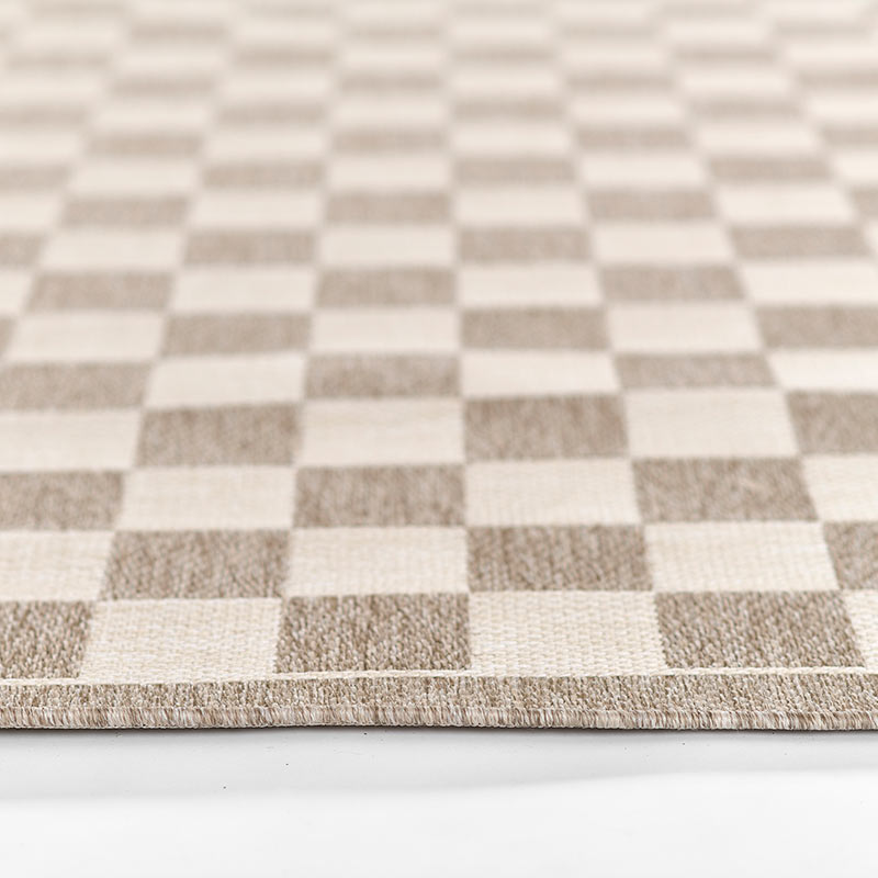 Checkered Outdoor Rug -  Gray, 2' x 3'