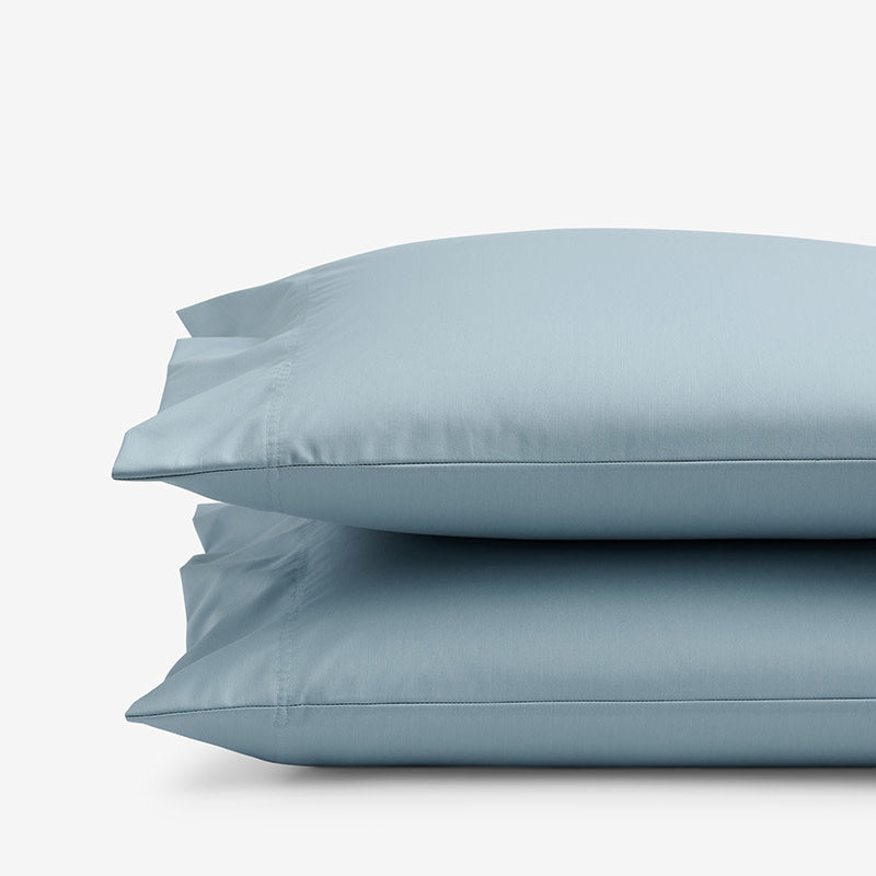 Classic Smooth Wrinkle-Free Sateen Pillowcase Set - Blue Shale, Standard