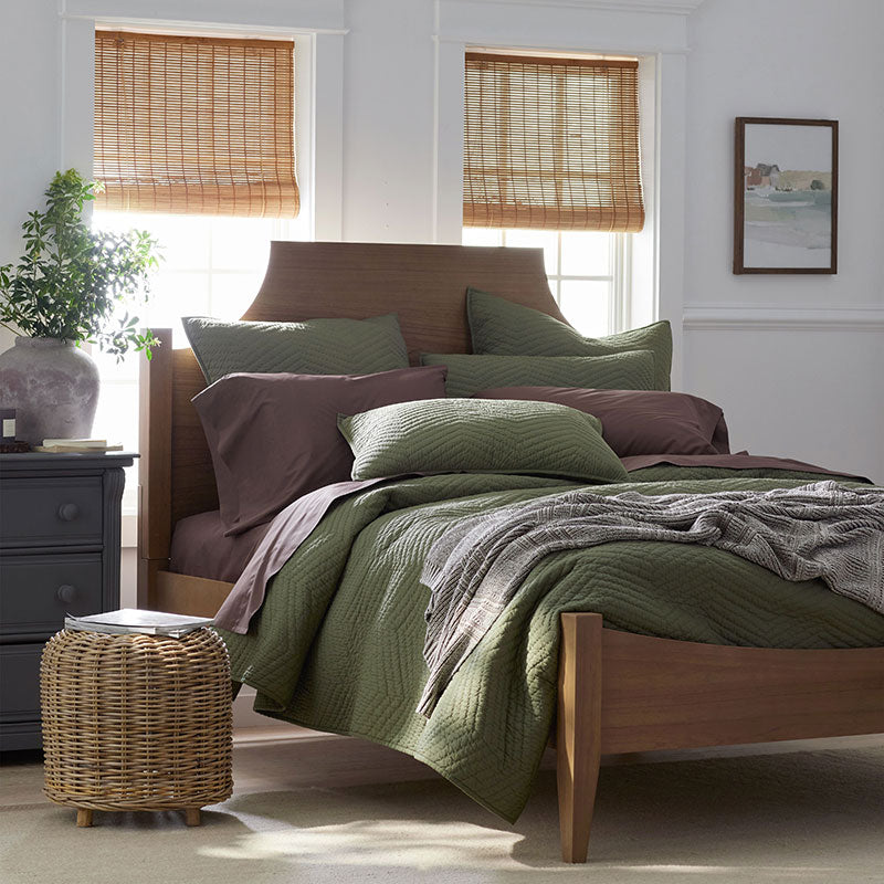Voile Sham - Dark Olive, Standard