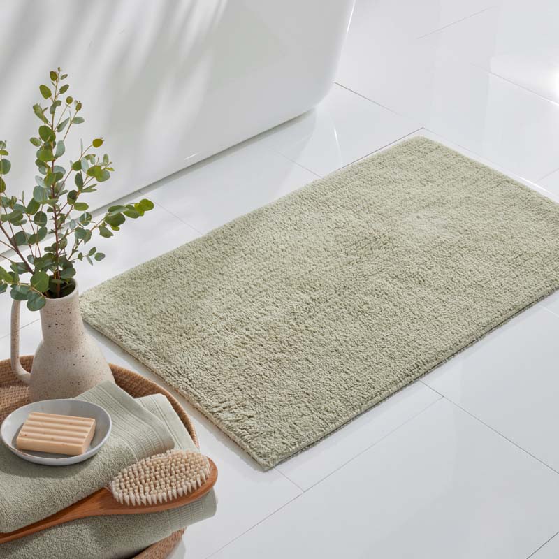 Plush Spa Solid Bath Rug - Willow, 17 in. x 24 in.