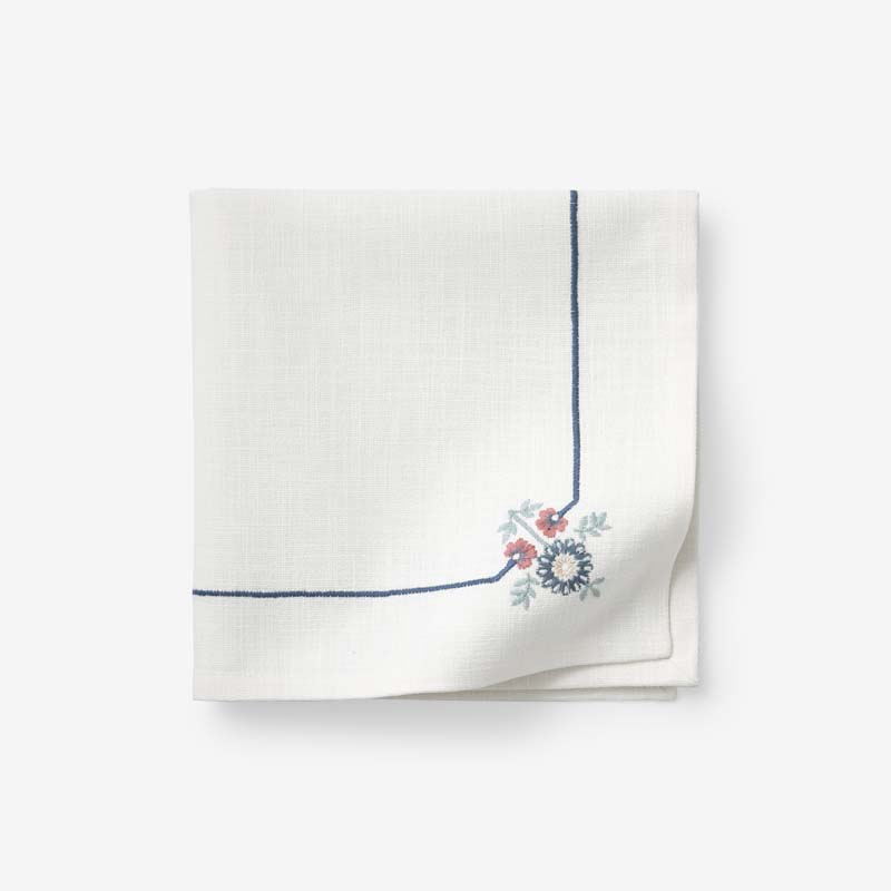 Floral Napkins, Set of 4 - Floral Border