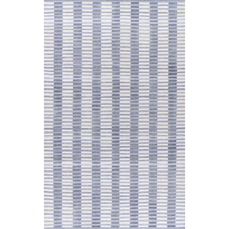 Handwoven Checked Plaid Performance Rug - Blue, 8' x 10'