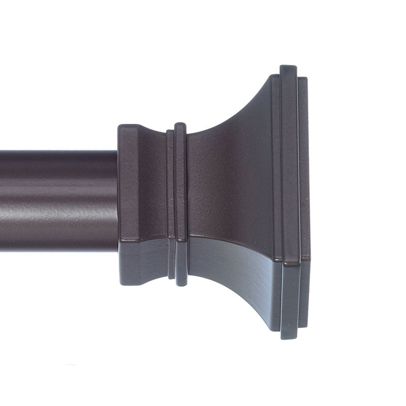 Flared Square Finial and 1" diameter Rod Set - Oil Rubbed Bronze, 48"