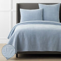 Tinsley Leaf Quilt - Blue, Full/Queen