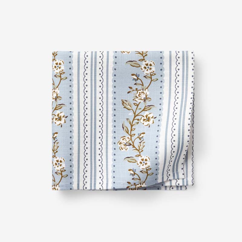 Floral Napkins, Set of 4 - Floral Stripe