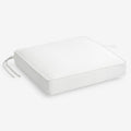 Replacement Boxed Edge Chair Cushion - White, 20 in. x 20 in.
