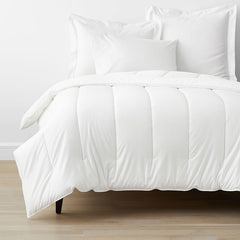 Classic Smooth Wrinkle-Free Sateen Comforter - White, Full/Queen
