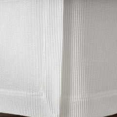 Matelassé 18 in. Bed Skirt - Textured Stripe White, Full
