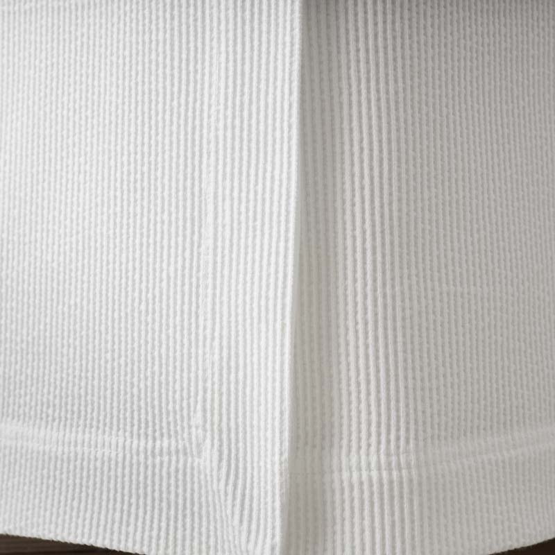 Matelassé 14 in. Bed Skirt - Textured Stripe White, Twin