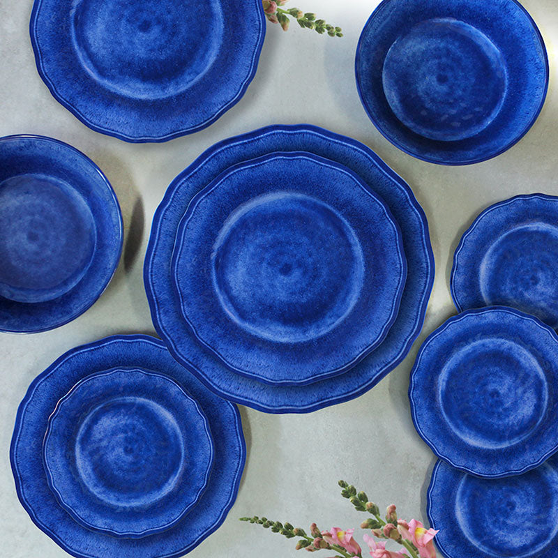 Campania Melamine Salad Plates, Set of 4 - Blue