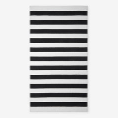 Classic Cabana Stripe Beach Towel - Black