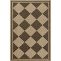 Diamond Checkered Outdoor Rug -  Black, 2' x 3'