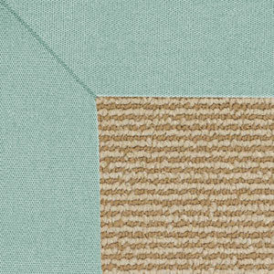 Sunbrella Narrow Stripe Bordered Indoor/Outdoor Rug - Spa, Swatch