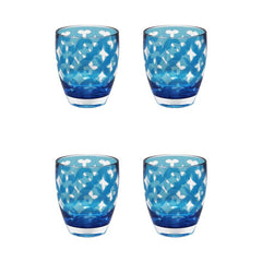 Palazzioi Tumblers, Set of 4 - Teal, Small