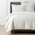Premium Cool Supima® Cotton Percale Bed Duvet Cover - Cream, Full