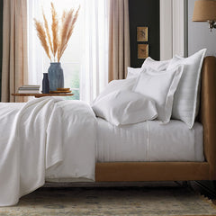 Premium Smooth Supima® Cotton Wrinkle-Free Sateen Flat Bed Sheet - White, Queen