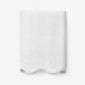 Scalloped Edge Bath Towel - White