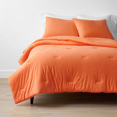 T-Shirt Soft Jersey Knit Comforter Set - Orange, Twin/Twin XL