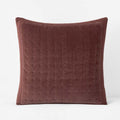Tufted Stitch Velvet Quilted Sham - Bordeaux, Euro