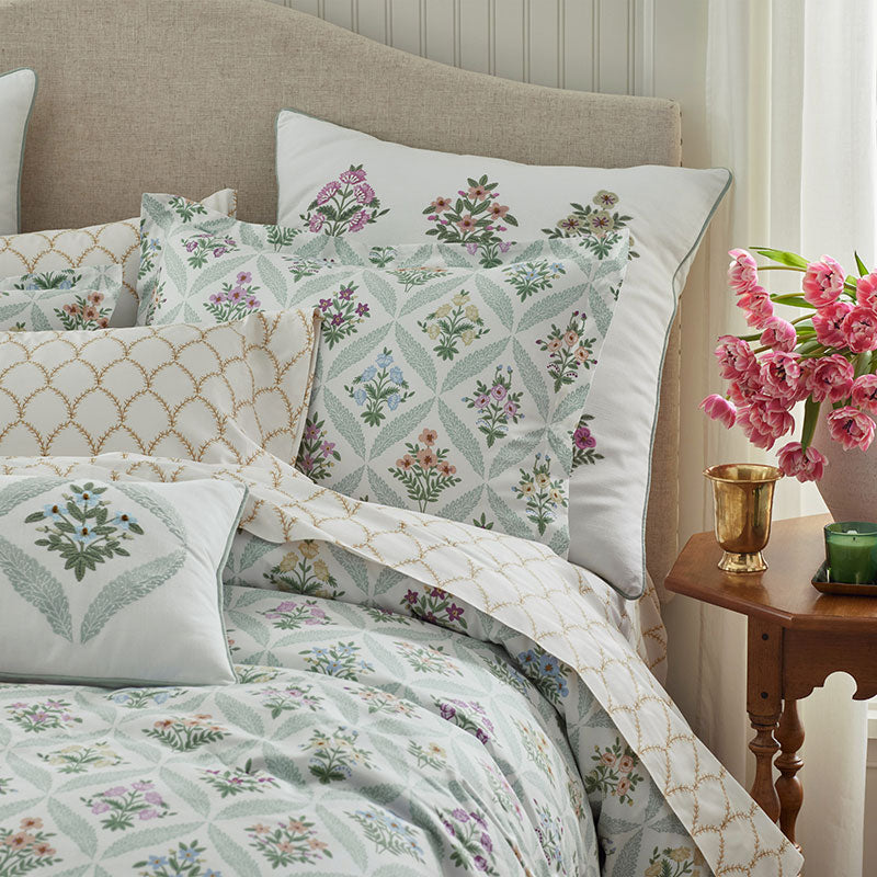 Estee Garden Classic Smooth Sateen Duvet Cover - Ivory Multi, Full