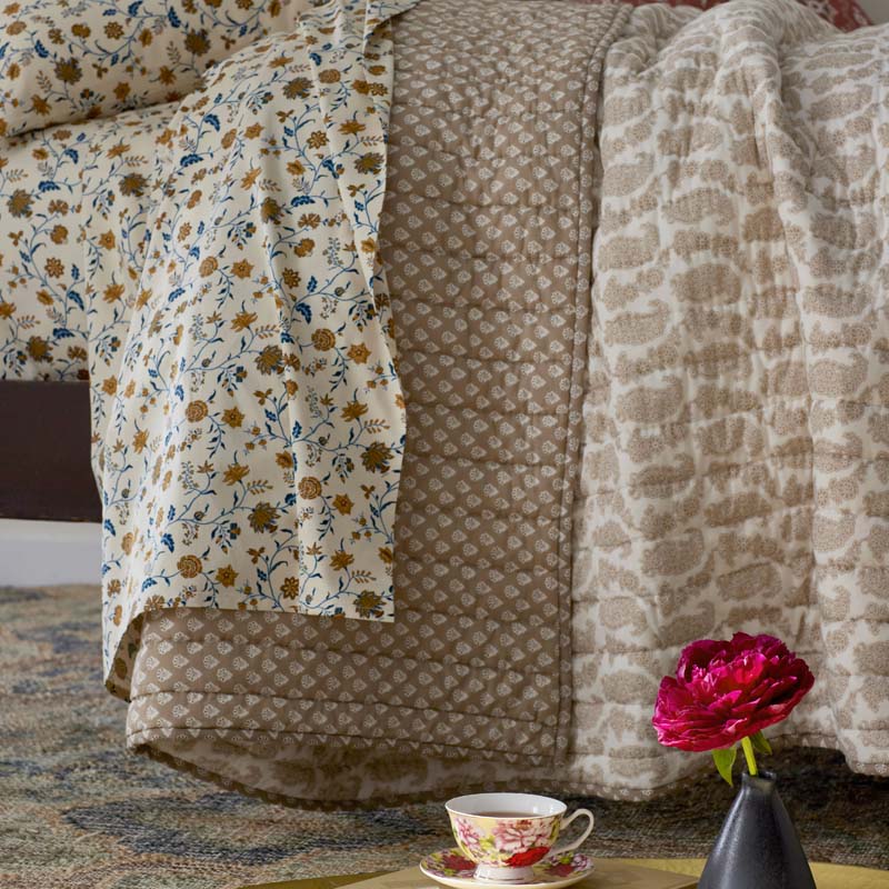 Jiya Reversible Quilted Sham - Taupe, King