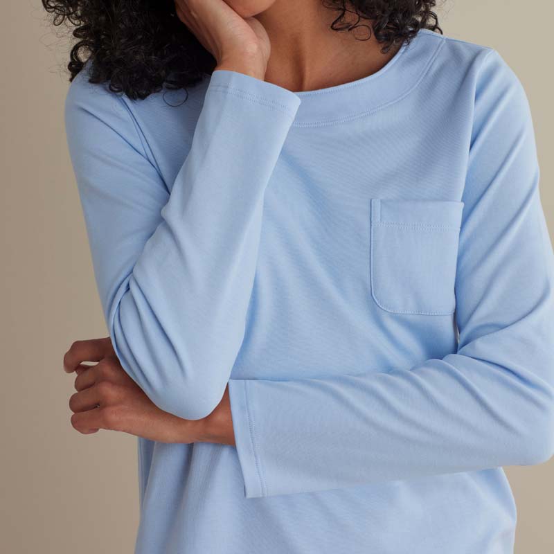 Pima Cotton Women's Jogger Pants Pajama Set - Periwinkle, M