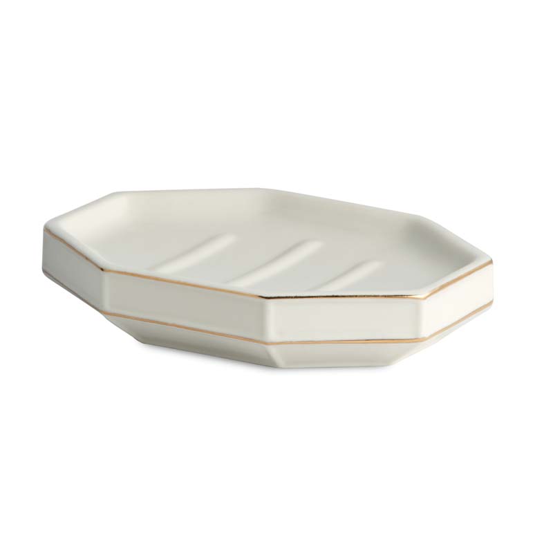 Luxe Soap Dish - Cream and Gold