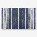 Plush Spa Stripe Bath Rug - Dark Indigo, 21 in. x 34 in.