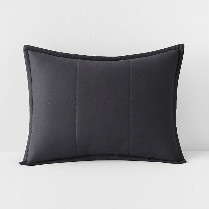 Quilted Sham - Charcoal Gray, Standard