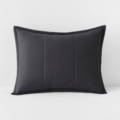 Quilted Sham - Charcoal Gray, Standard