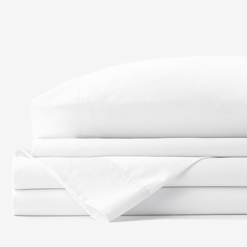 Classic Smooth Rayon Made From Bamboo Sateen Bed Sheet Set - White, Twin XL