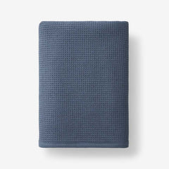 Waffle Bath Towel - Denim Blue