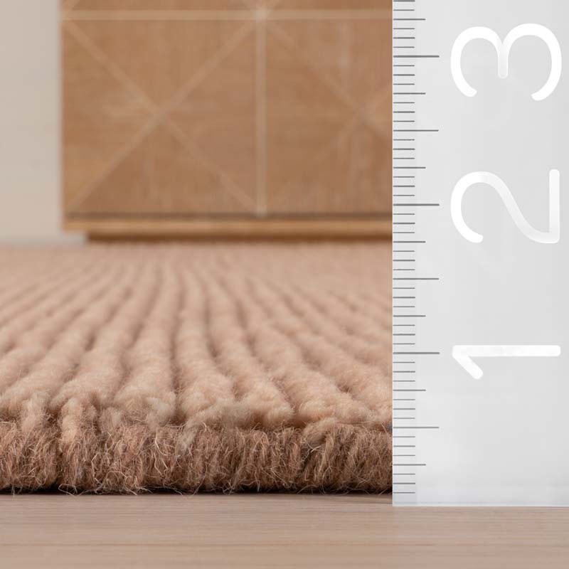 Ramsey Hank Knotted Wool Rug - Rose Quartz, 5' x 8'
