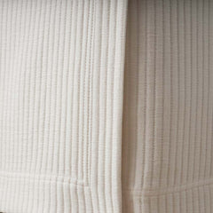 Matelassé 14 in. Bed Skirt - Vertical Stripe Ivory, Full