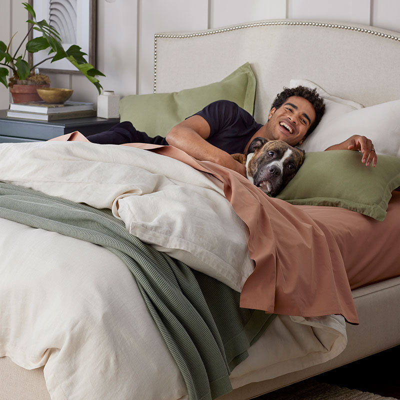Premium Breathable Relaxed Linen Sham - Clay, Standard