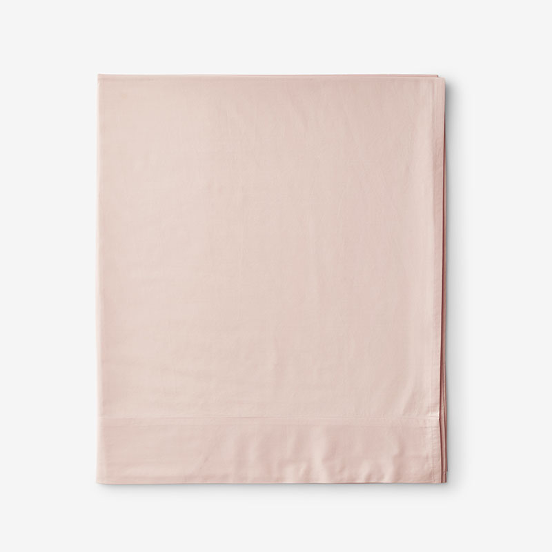 Classic Cool Cotton Percale Flat Bed Sheet - Peach Nectar, Queen