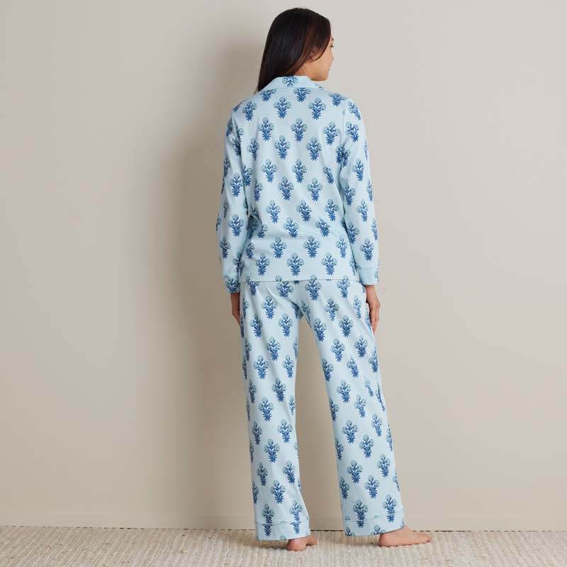 Printed Peruvian Cotton Women's Button-Down Pajama Set - Suhana, XS