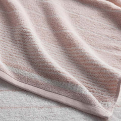 Plush Spa Stripe 6-Piece Bath Set - Light Rose Quartz