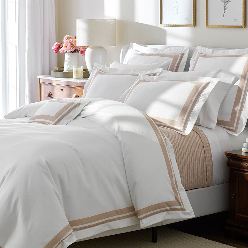Double Border Premium Smooth Supima® Cotton Wrinkle-Free Sateen Sham - Rose, King