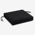 Replacement Boxed Edge Chair Cushion - Black, 20 in. x 20 in.