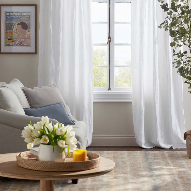 Linen Decorative Square Pillow Cover - Gray, 20 in. x 20 in.