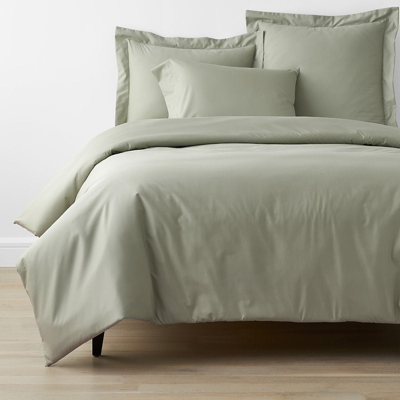 Classic Smooth Wrinkle-Free Sateen Bed Duvet Cover - Laurel Green, Full/Queen