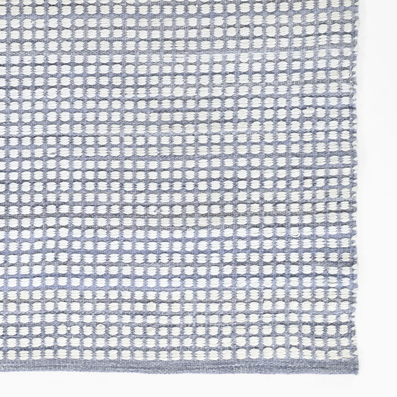 Handwoven Mini Checkered Performance Rug - Blue, 5' x 8'
