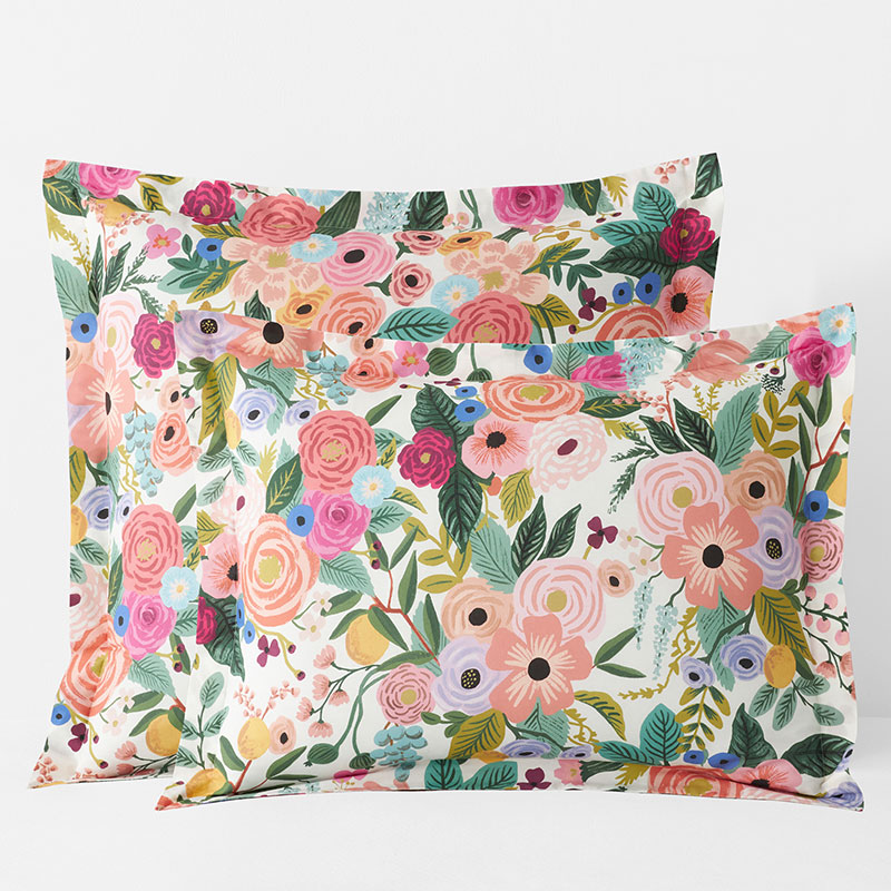 Garden Party Classic Cool Cotton Percale Sham - Multi, Euro