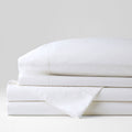 Premium Smooth Organic Cotton Sateen Bed Sheet Set - White, Full