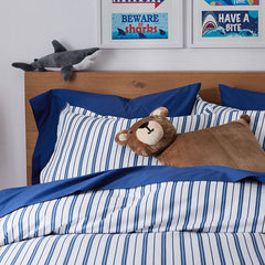 Classic Cool Organic Cotton Percale Solid Sham - Navy, Standard