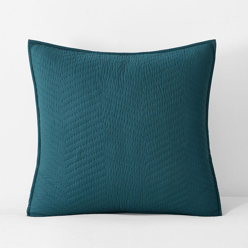 Voile Sham - Teal, Euro