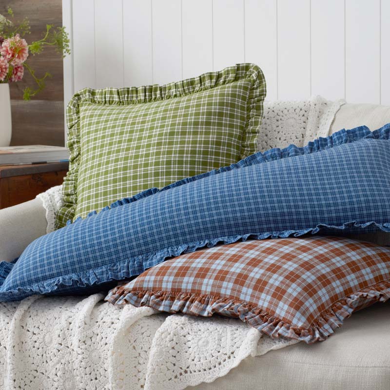Classic Plaids Yarn-Dyed Cotton Decorative Square Pillow Cover - Henri Plaid