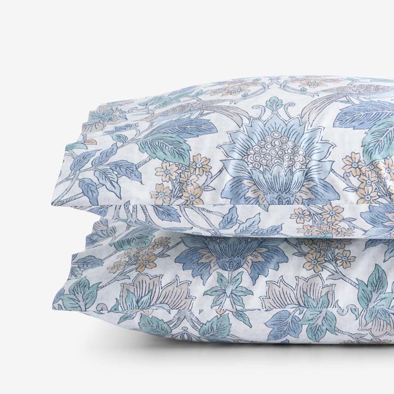 Garden Song Premium Smooth Sateen Pillowcase Set - Mint Green, King